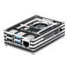 Clear Acrylic & Black ABS Case for Raspberry Pi 4 Clear Acrylic & Black ABS Case for Raspberry Pi 4